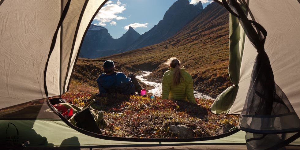 Camping in the Gates of the Arctic National Park.